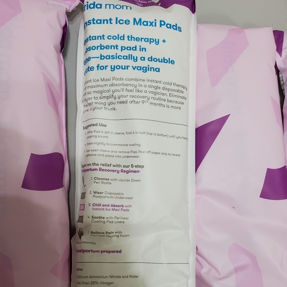 Frida Mom Postpartum Instant Ice Maxi Pads - 5 count Unopened - Picture 2 of 2